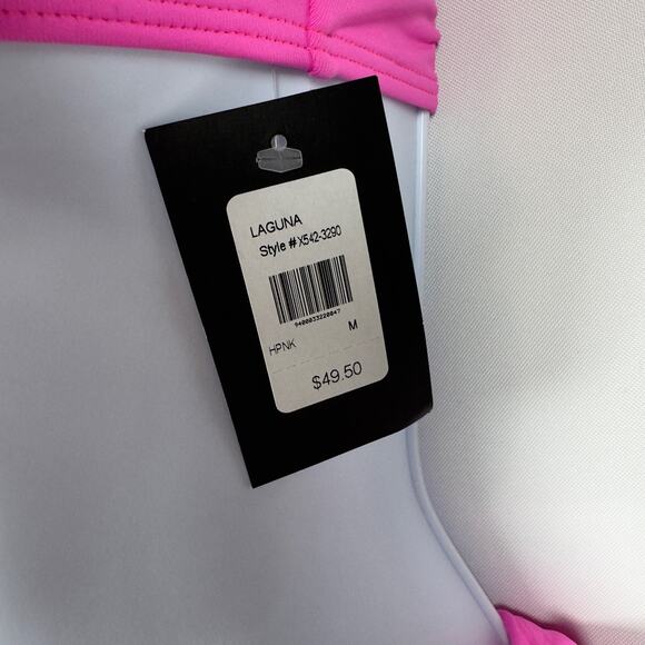 NWT Frederick's of Hollywood Laguna Pink Bikini Set Top/Bottom Women's Size M - Picture 10 of 11
